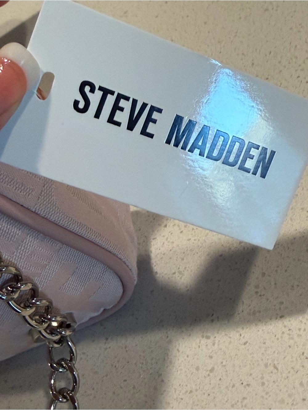 Steve Madden Dusty Pink Chain Strap Shoulder Bag - Picture 8 of 12